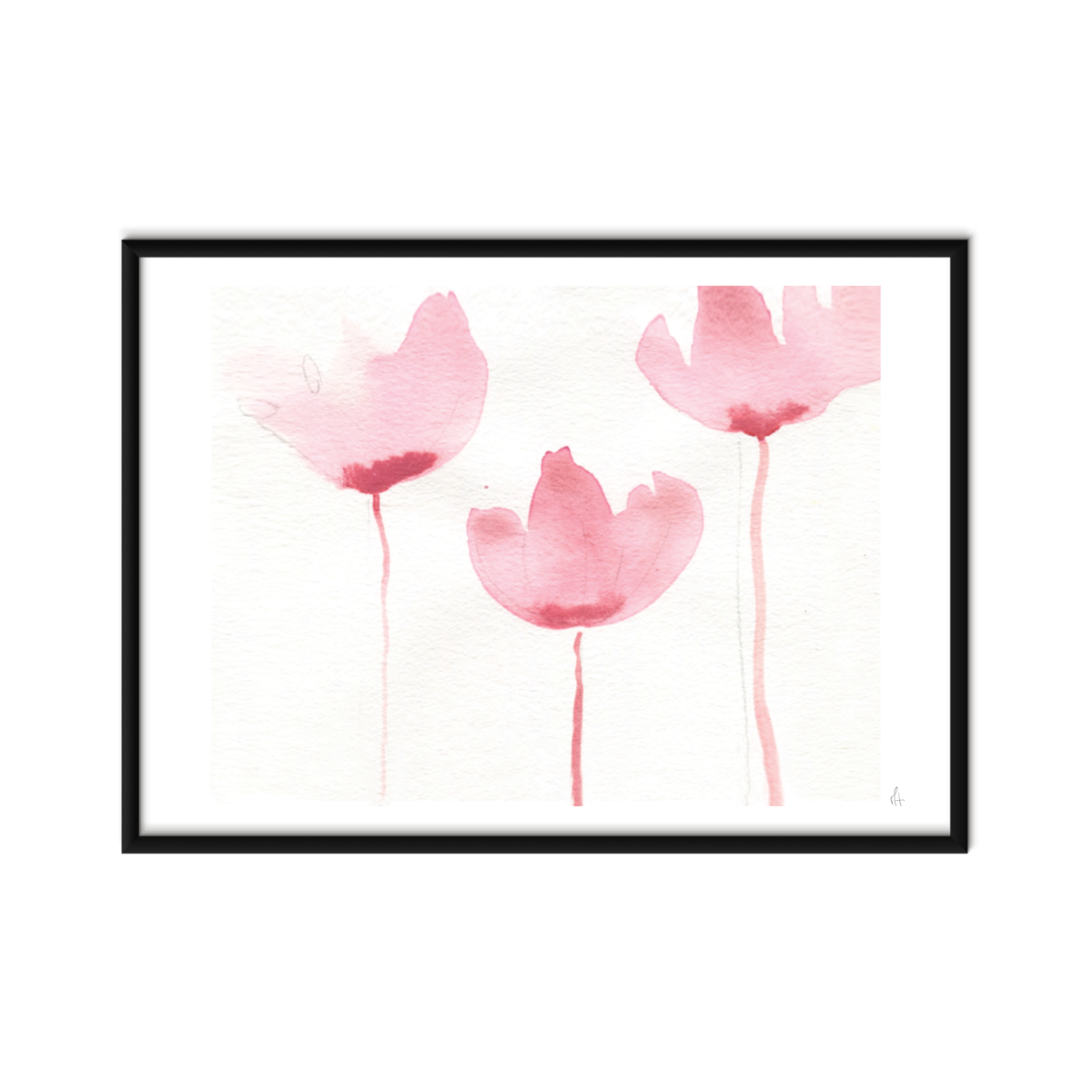 Water Lilies kunstplakat i sort aluminiumsramme