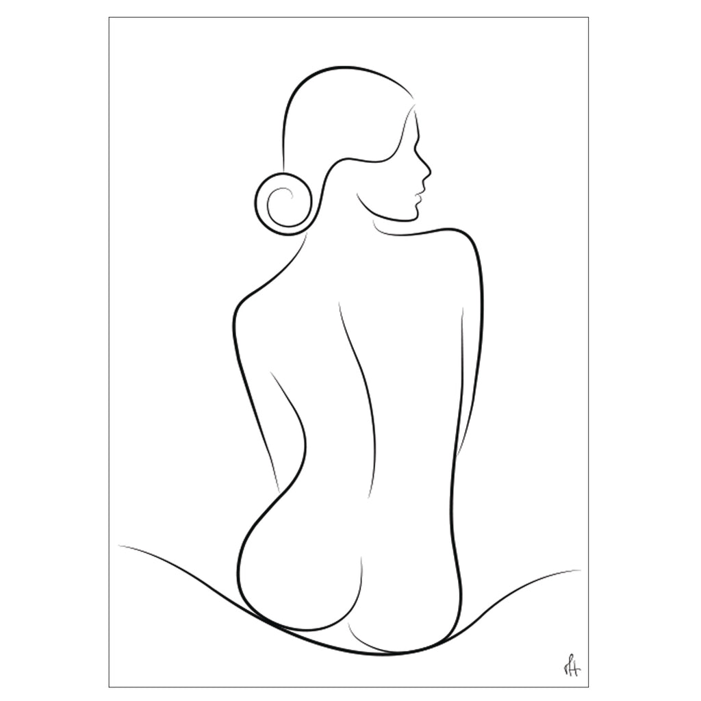 Wave Silhouette kunstplakat af Mette Handberg