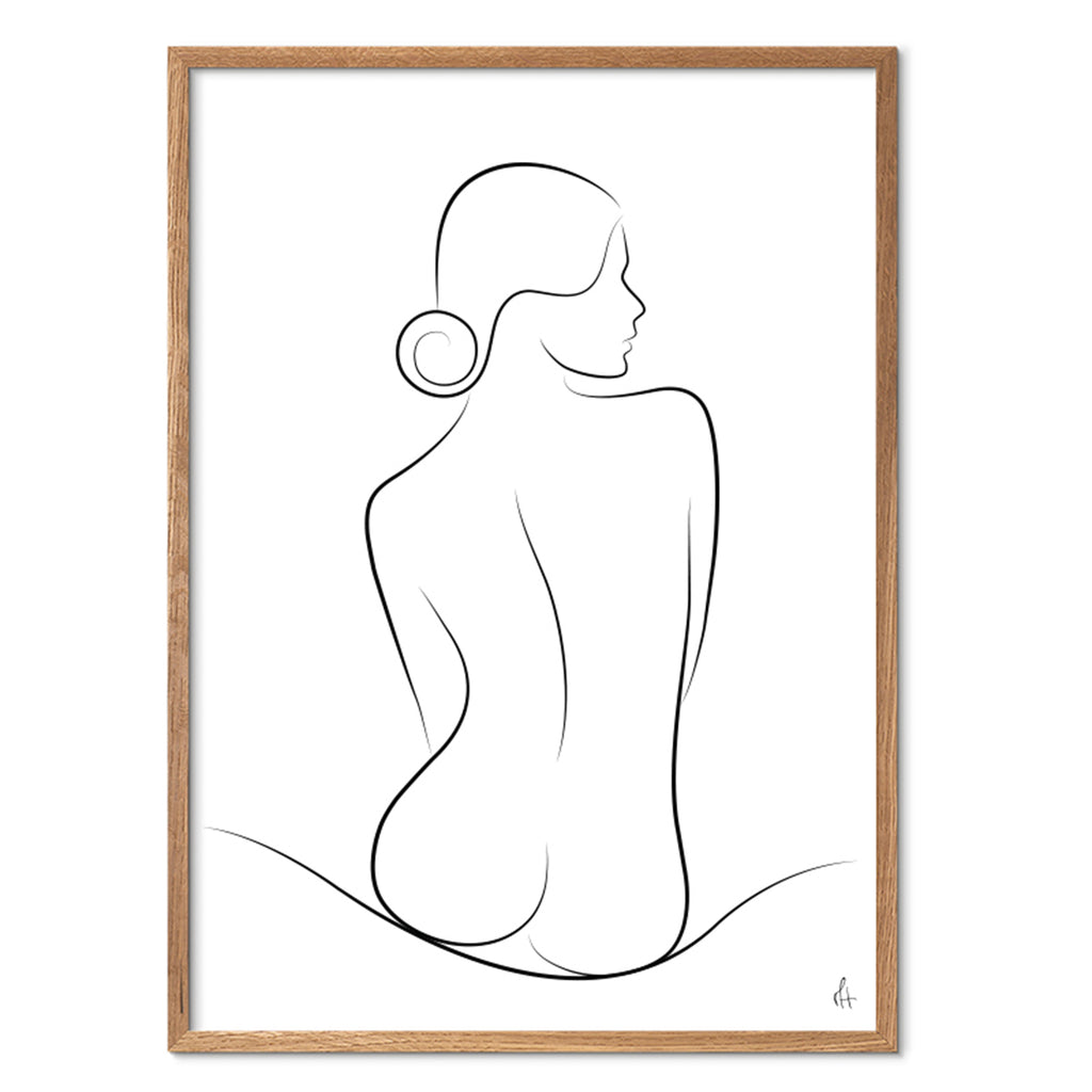 Wave Silhouette kunstplakat med egeramme