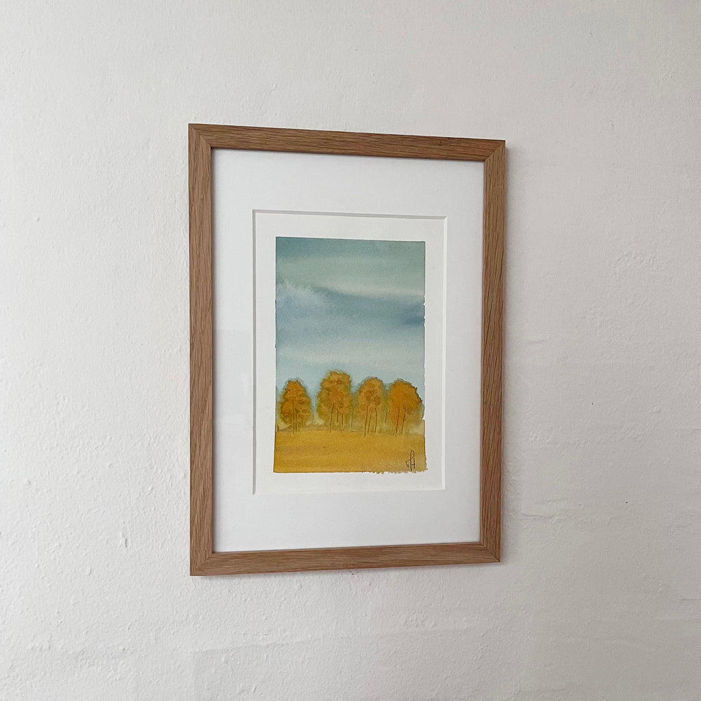 Yellow Trees 1 Original – interiørstyling, maleri af Mette Handberg
