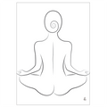 Yoga Silhouette kunstplakat af Mette Handberg